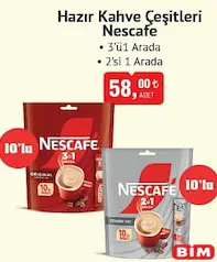 NESCAFE ORİGİNAL 3'Ü 1 ARADA 10X17.5 GR